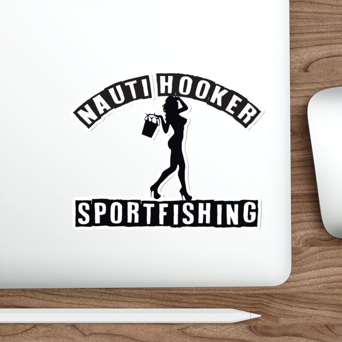 Fishing Die-Cut Stickers - Nauti Hooker Sportfishing