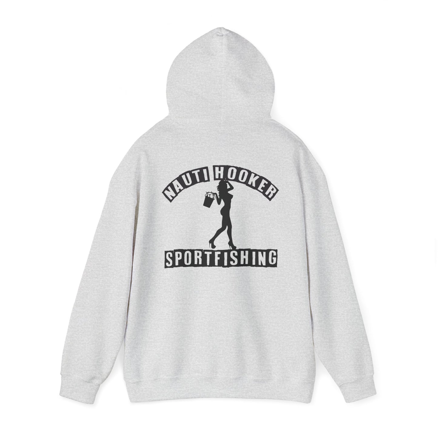 Nauti Hooker Heavy Blend Hoodie, Ocean Lover Sweatshirt, Funny Fishing Apparel, Boating Gift, Coastal Clothing