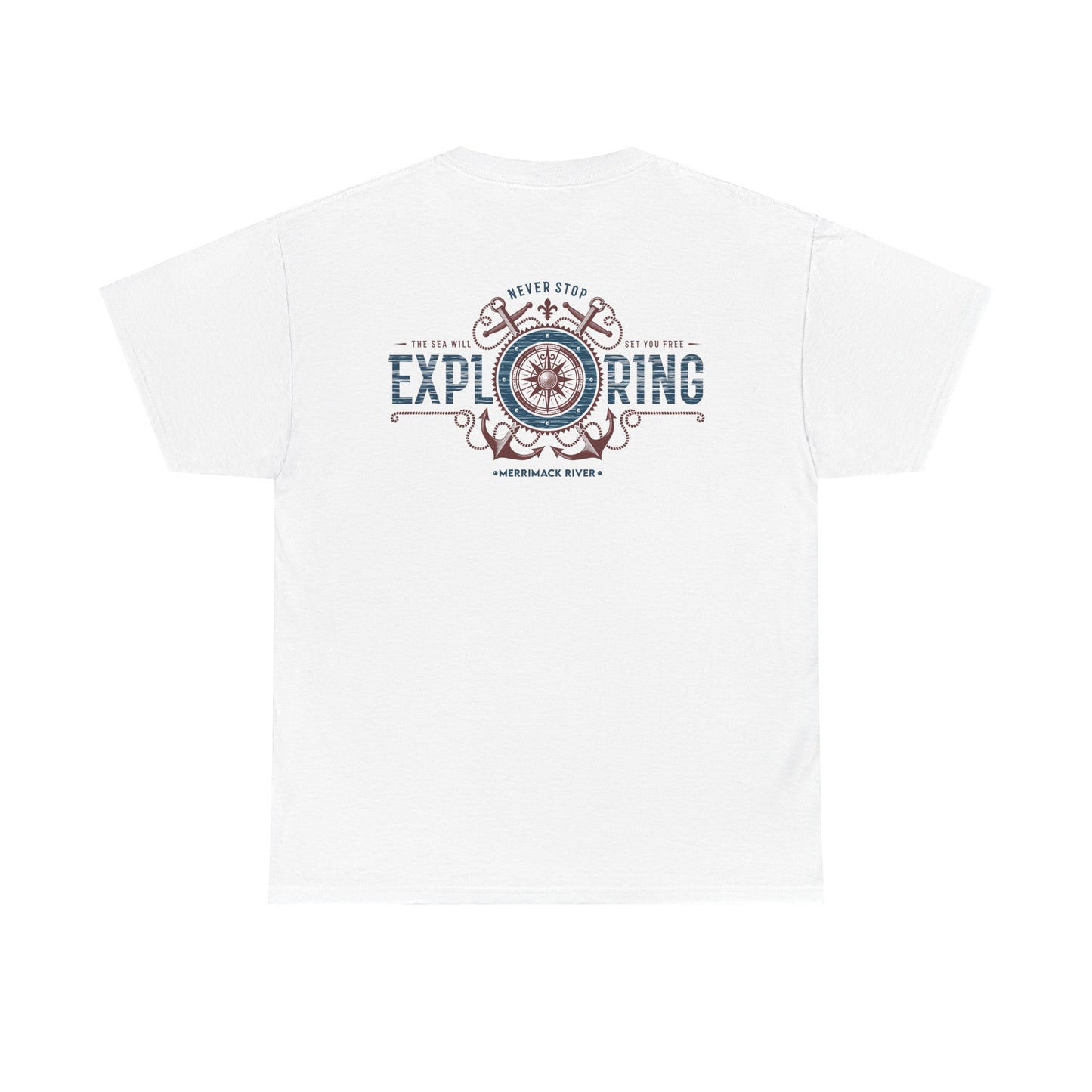 NEWBURYPORT NEVER STOP EXPLORING Unisex Heavy Cotton Tee