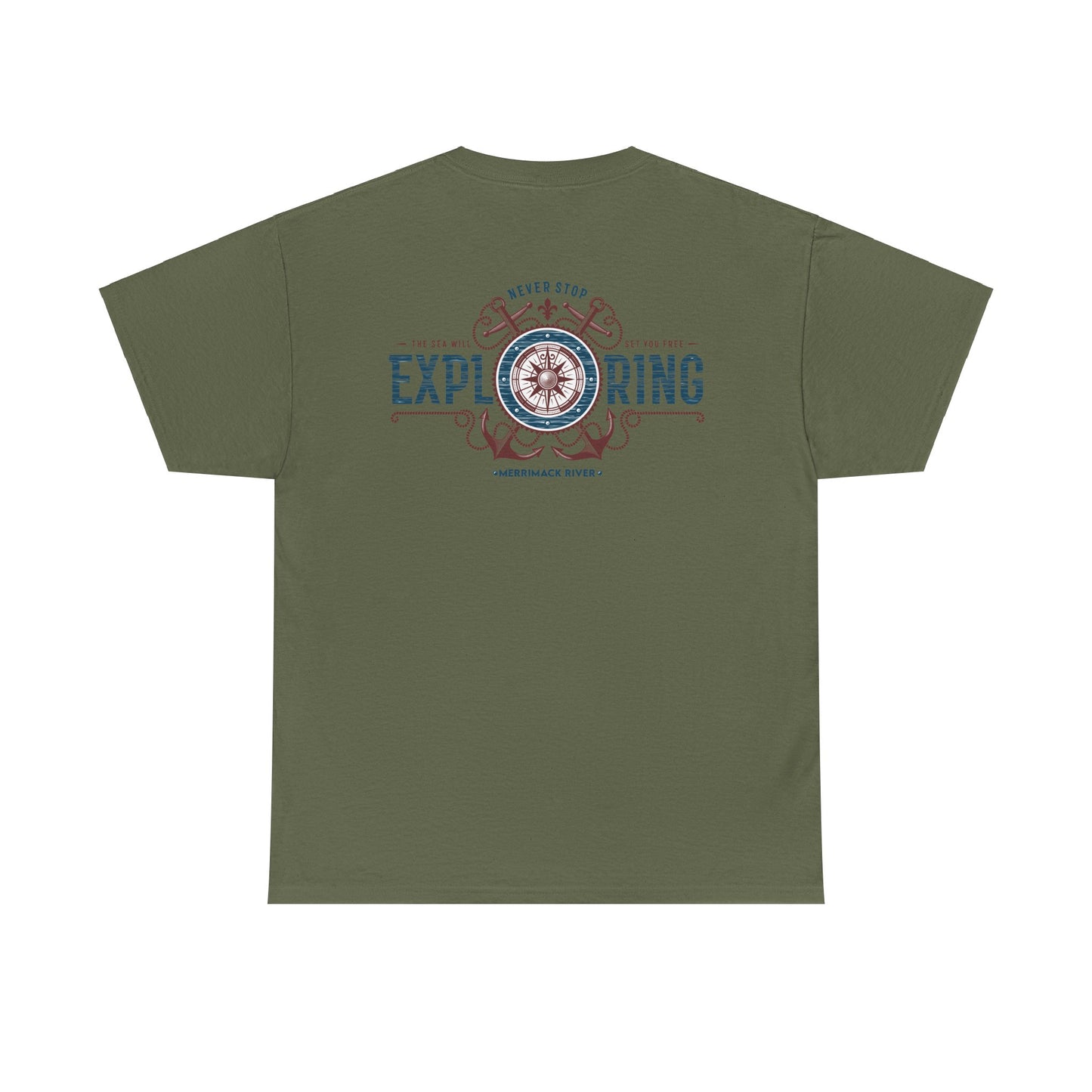 NEWBURYPORT NEVER STOP EXPLORING Unisex Heavy Cotton Tee