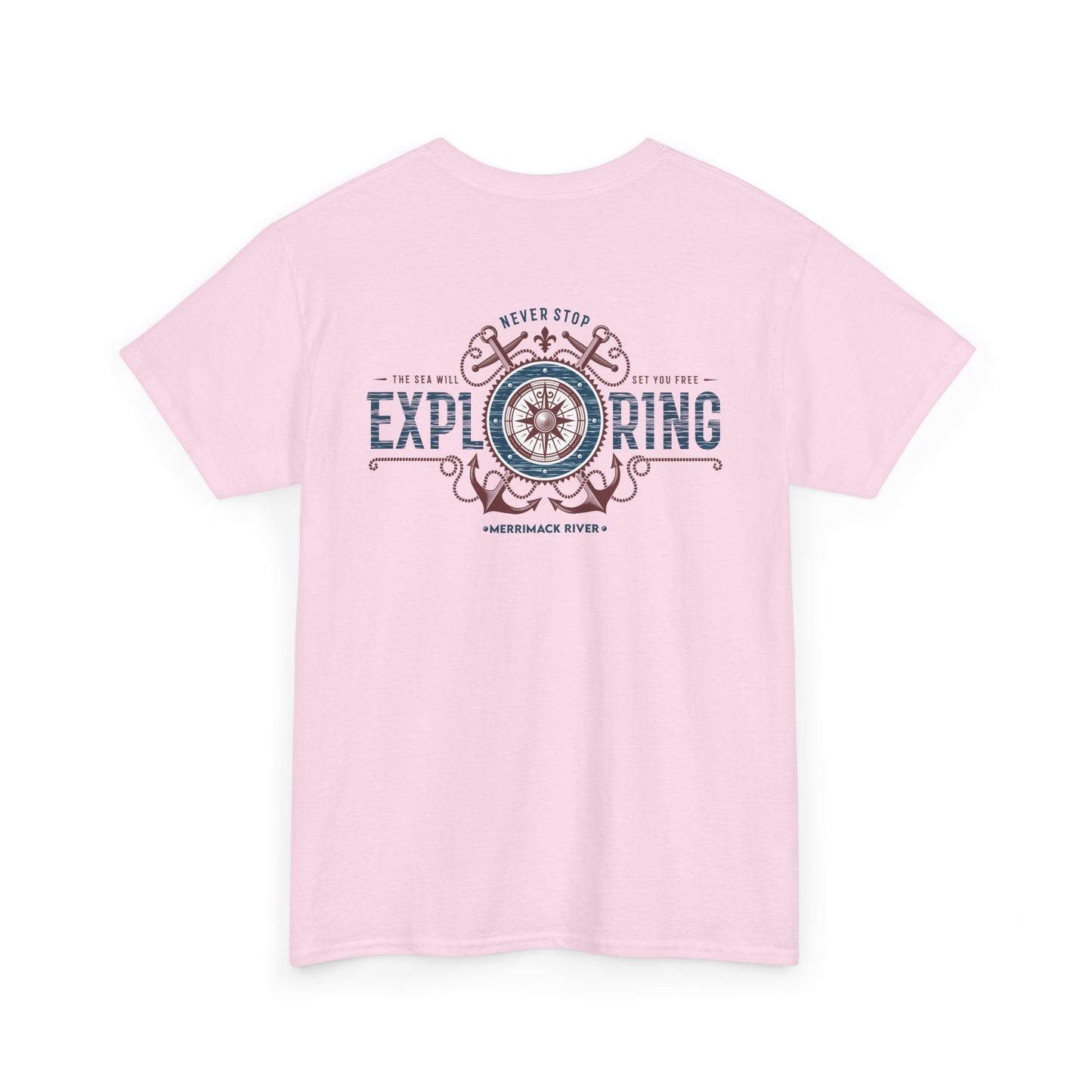 NEWBURYPORT NEVER STOP EXPLORING Unisex Heavy Cotton Tee