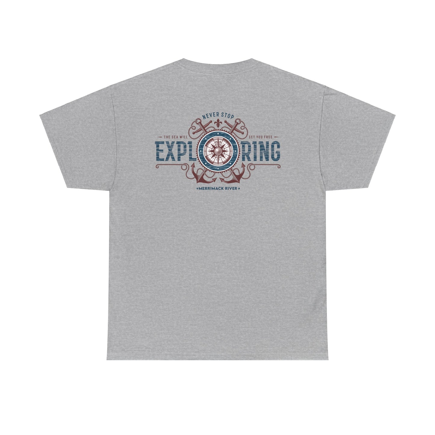 NEWBURYPORT NEVER STOP EXPLORING Unisex Heavy Cotton Tee