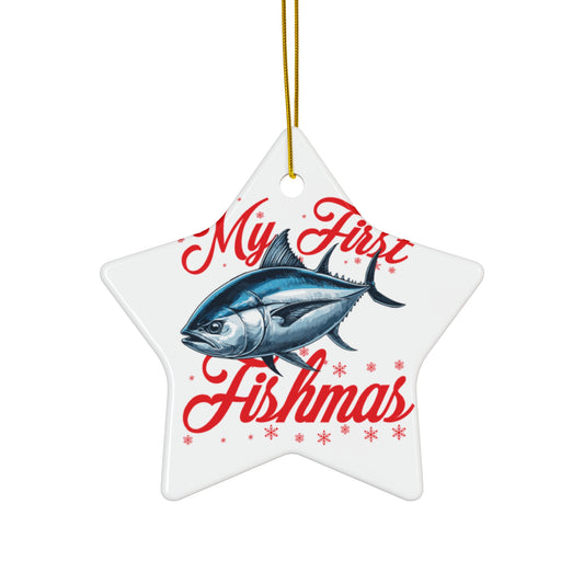 MY FIRST FISHMAS Ceramic Ornament, 4 Shapes