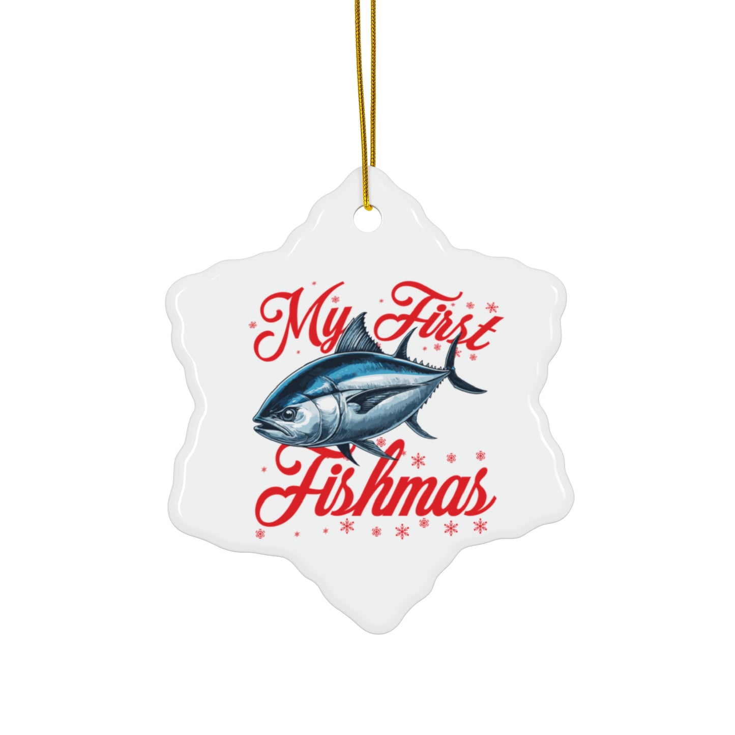 MY FIRST FISHMAS Ceramic Ornament, 4 Shapes