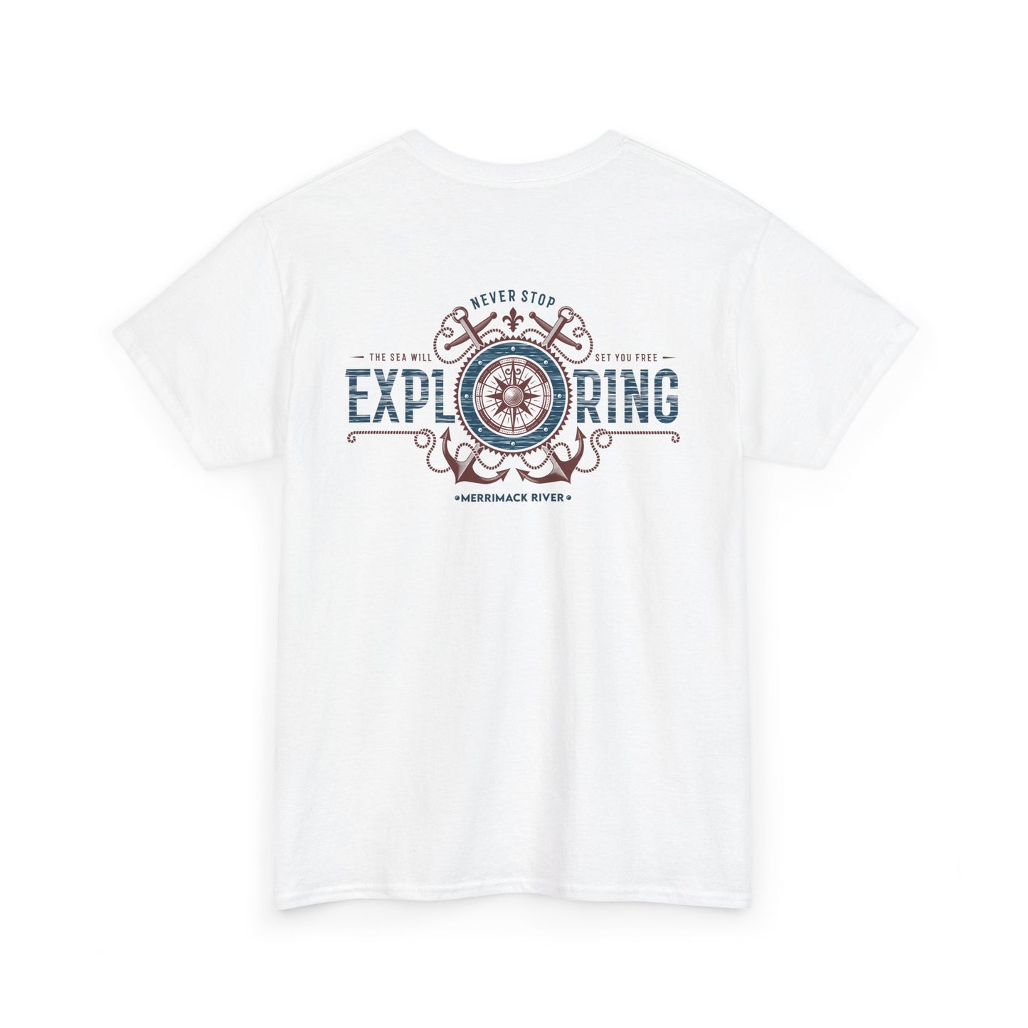 NEWBURYPORT NEVER STOP EXPLORING Unisex Heavy Cotton Tee