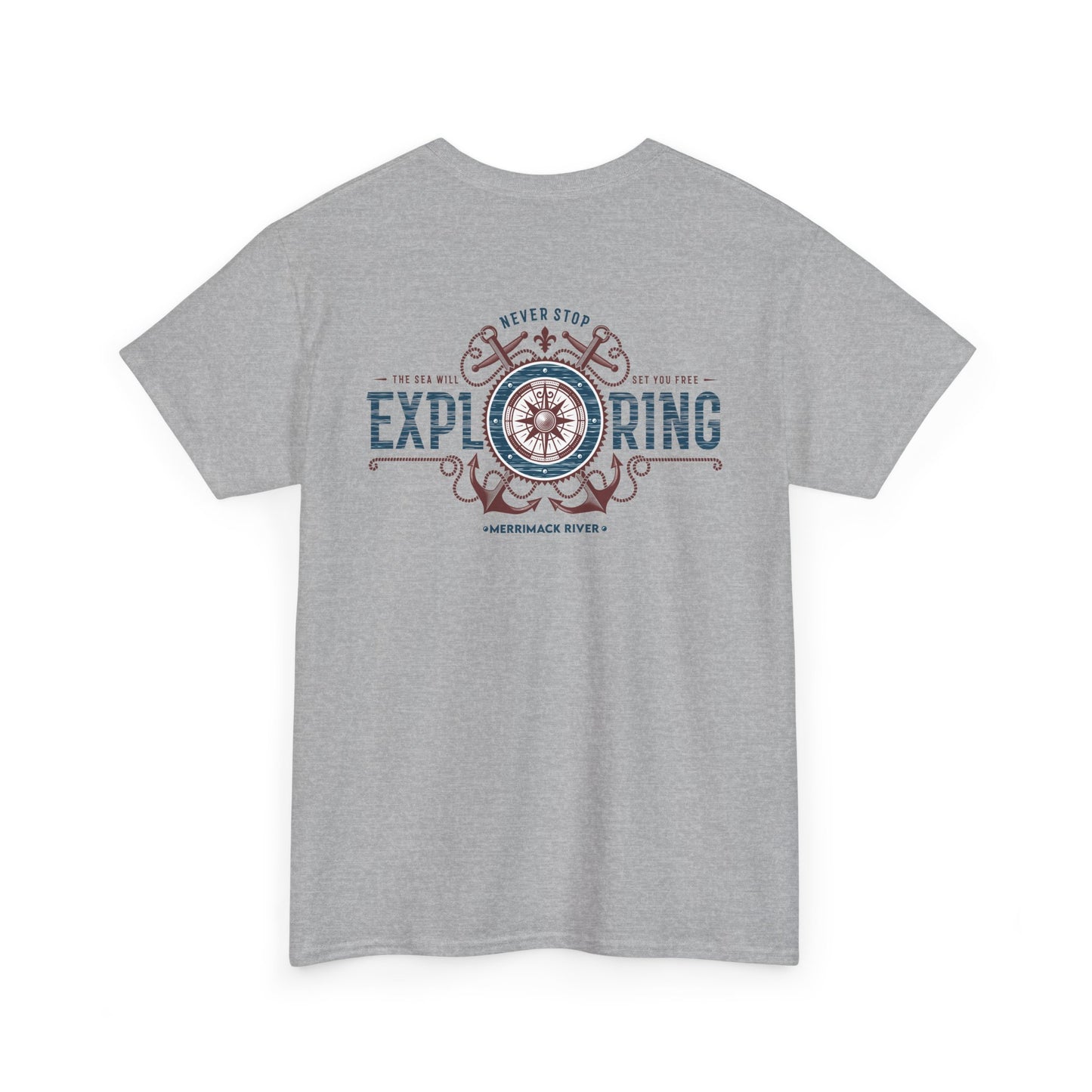 NEWBURYPORT NEVER STOP EXPLORING Unisex Heavy Cotton Tee