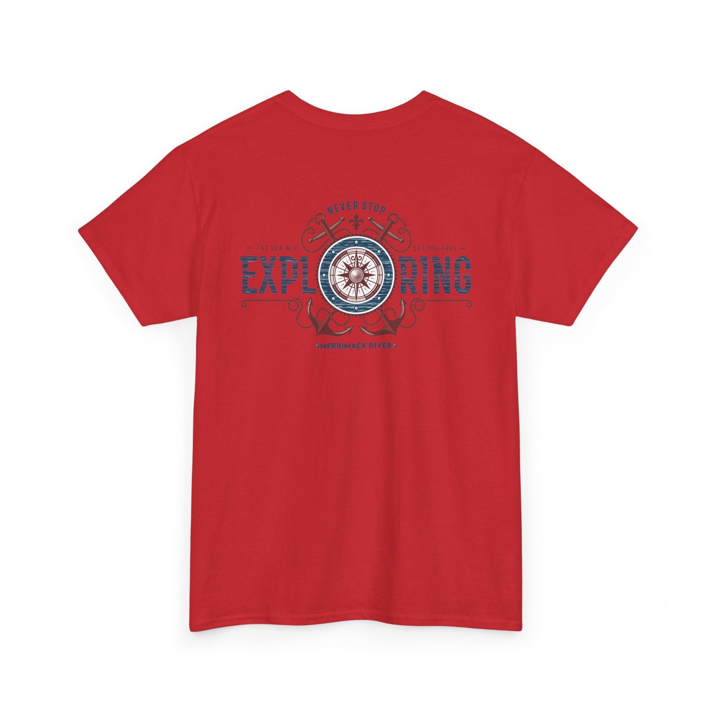 NEWBURYPORT NEVER STOP EXPLORING Unisex Heavy Cotton Tee