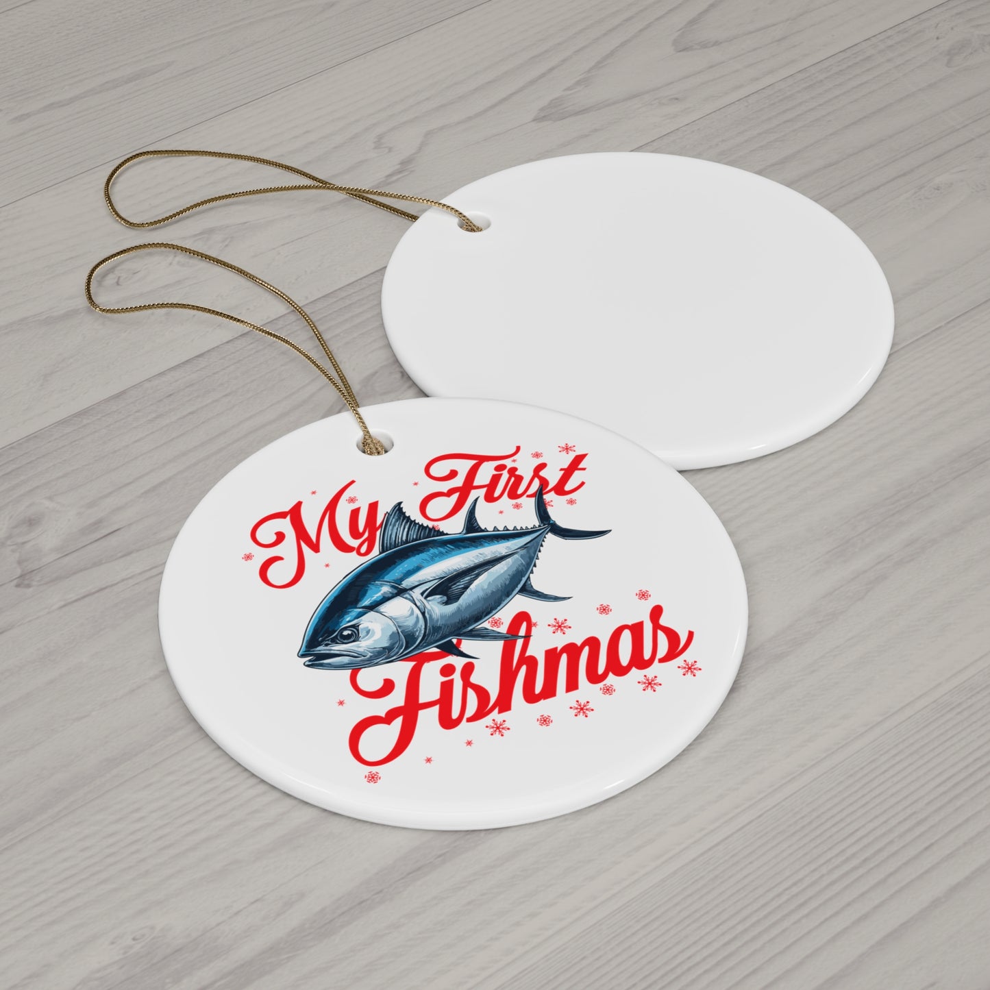 MY FIRST FISHMAS Ceramic Ornament, 4 Shapes