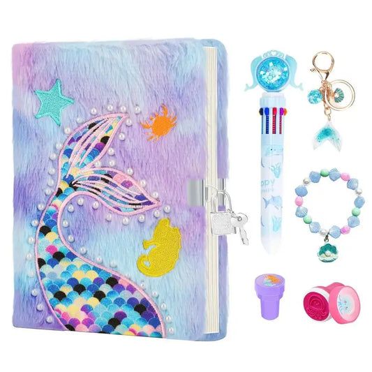 Kids Mermaid 160 page Diary With Lock